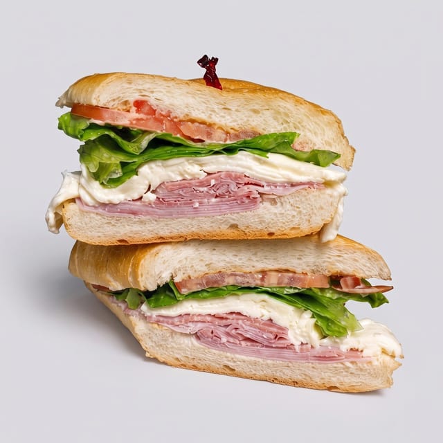 Genoa Salami & Imported Ham Sandwich.