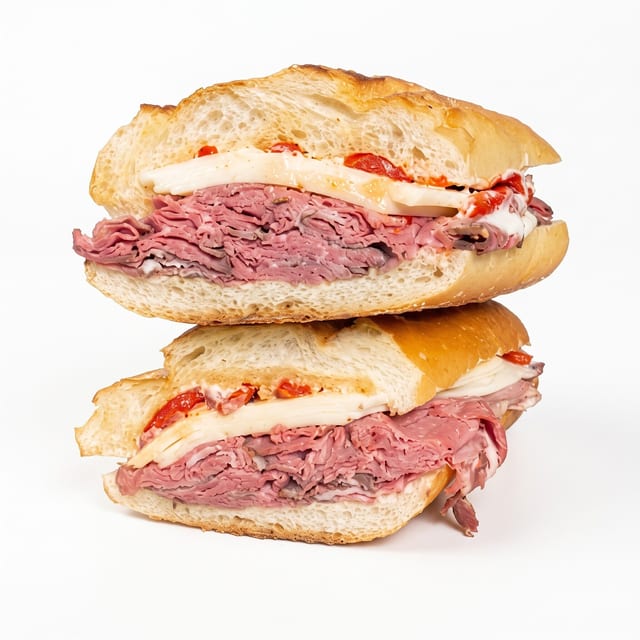 Roast Beef & Monterey Jack Sandwich.